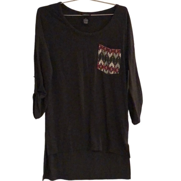 Rue 21 Shirt Size XS 3/4 length sleeves that button Pocket Design Stretchy - Picture 1 of 7